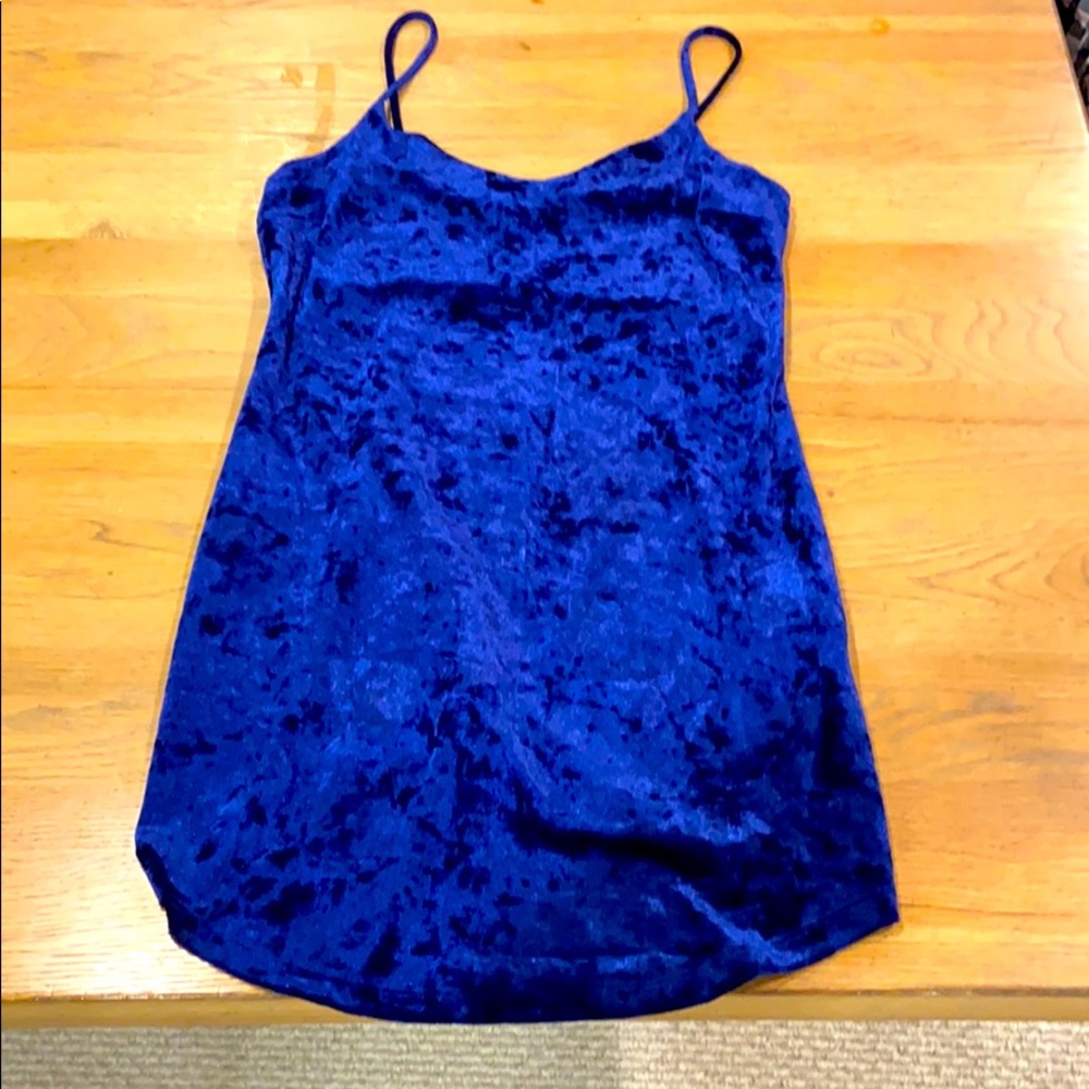 Blue Silk Dress